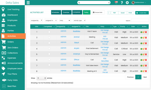 Delta Sales App / Field Sales Tracking App Screenshot 1